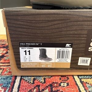 Sorel 1964 Premium T Black Winter Snow Boots with Liners
